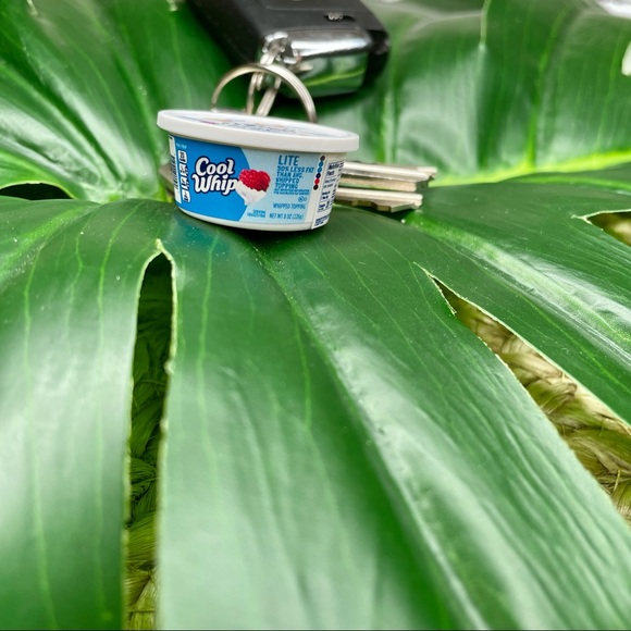 Cool Whip Lite Keychain | Handmade | Mini Brands | Quirky | Fun | NWOT - Picture 13 of 15